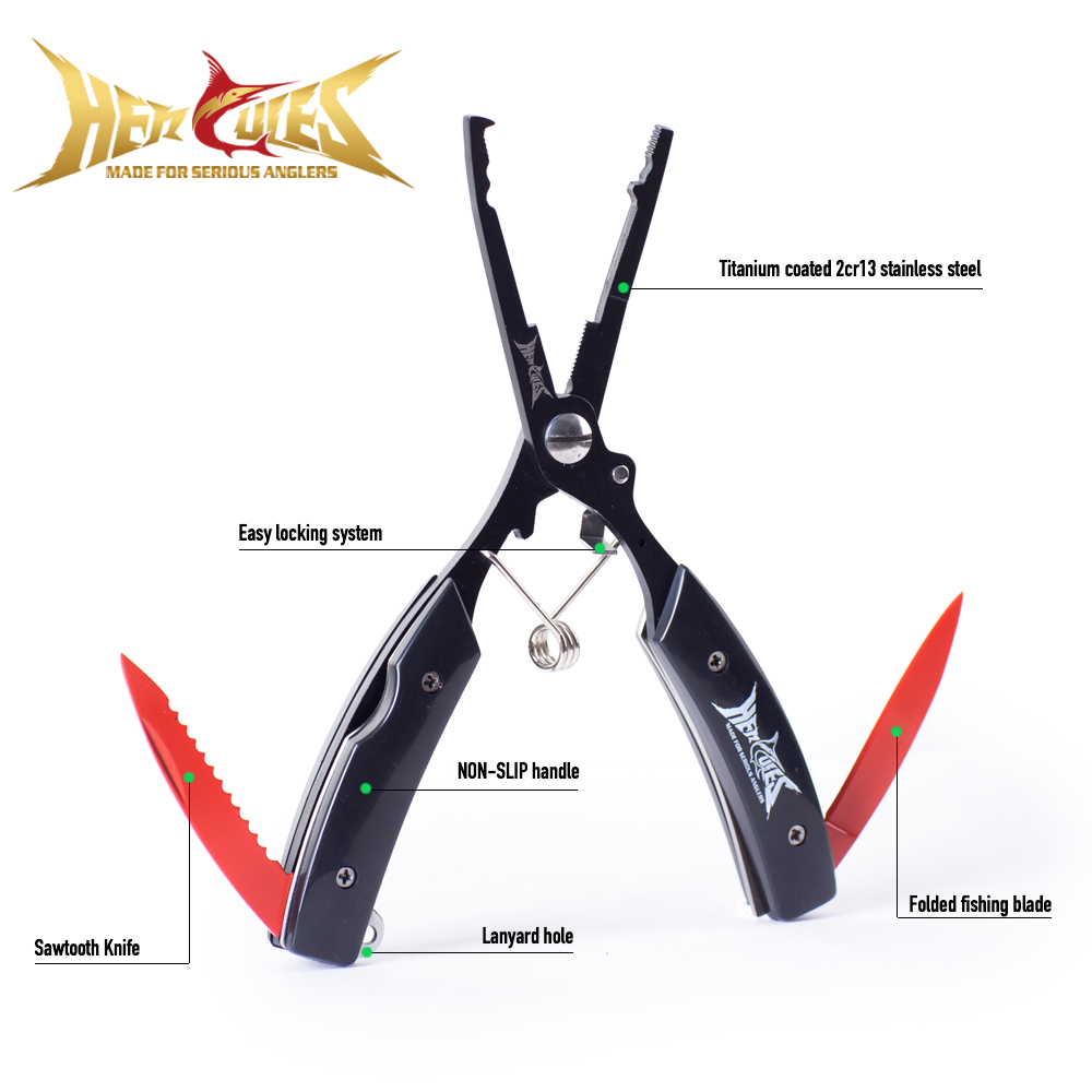 Fishing Hook Sharpener - HERCULES Balıkçı Pensesi, Kılıfı ve İp